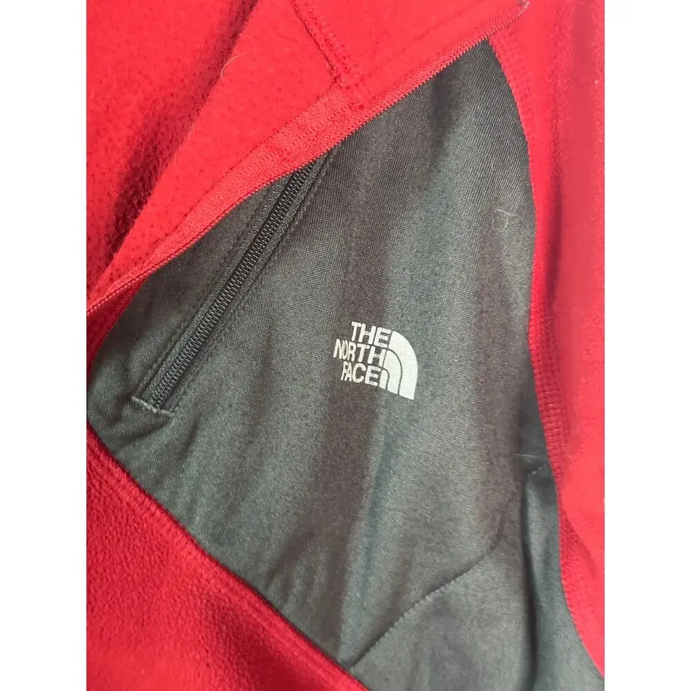 The North Face Full Zip Jacket Mens Red Gray Size XL Read